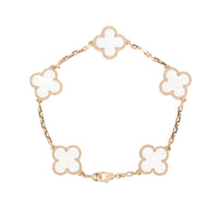 [Globe Jewelers]CLOVER 5 MOTIF ROCK CRYSTAL BRACELET