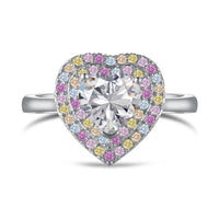 [Globe Jewelers]Delicate Ebullient Heart Shape Wedding Ring
