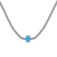 [Globe Jewelers]1.0 carat Unique Pear Cut Tennis Necklace