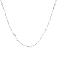 [Globe Jewelers]Small Bead Clavicle Chain Simple Necklace