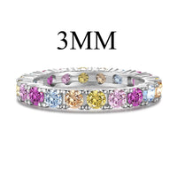 [Globe Jewelers]Dazzling Lustrous Round Cut Tennis Ring