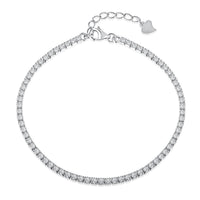 [Globe Jewelers]Radiant Shinning Princess Cut Tennis Bracelet