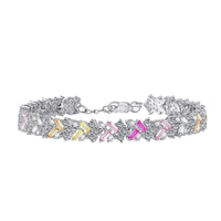 [Globe Jewelers]Dazzling Unique Multi Shape Daily Bracelet
