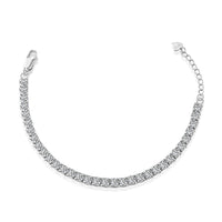 [Globe Jewelers]Sparkling Radiant Princess Cut Tennis Bracelet