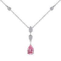 [Globe Jewelers]Dazzling Pear Cut Necklace