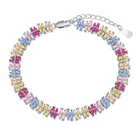 [Globe Jewelers]Sparkling Exquisite Multi Cut Party Bracelet
