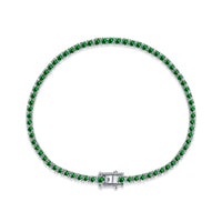 [Globe Jewelers] Funkelndes, farbenfrohes Armband mit rundem Schliff für jeden Tag