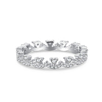 [Globe Jewelers] Eleganter, prachtvoller runder Partyring
