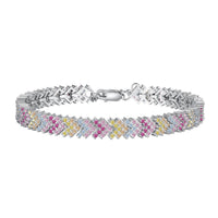 [Globe Jewelers]Ornate Sparkling Round Cut Party Bracelet