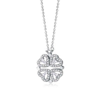 [Globe Jewelers]Ornate Heart Cut Flower Shape Necklace