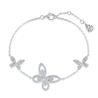[Globe Jewelers]Delicate Butterfly Pendant Bracelet