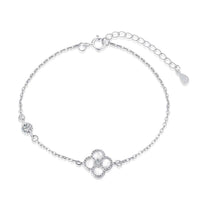 [Globe Jewelers]Delicate Four Leaf Clover Bracelet