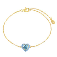 [Globe Jewelers]Sparkling Romantic Heart Shape Lover Bracelet