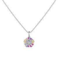 [Globe Jewelers]Charming Flower Colorful Necklace