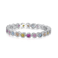 [Globe Jewelers] Exquisiter, farbenfroher Partyring mit rundem Schliff
