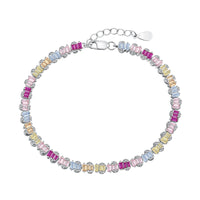 [Globe Jewelers]Delicate Colorful Emerald Cut Party Bracelet