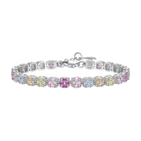 [Globe Jewelers]Delicate Colorful Emerald Cut Daily Bracelet