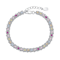 [Globe Jewelers]Delicate Colorful Multi Cut Daily Bracelet