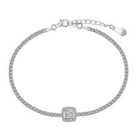 [Globe Jewelers]Luxurious Dazzling Square Shape Banquet Bracelet