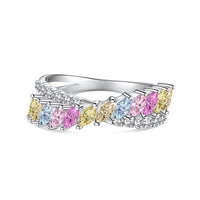 [Globe Jewelers]Unique Colorful Marquise Cut Daily Ring