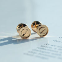 [Globe Jewelers]LOVE EARRINGS PINK GOLD 10MM