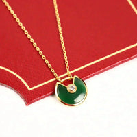 [Globe Jewelers]AMULETTE GOLD MALACHITE NECKLACE