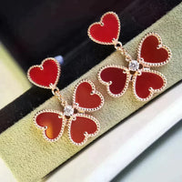 [Globe Jewelers]SWEET CLOVER CARNELIAN EARRINGS