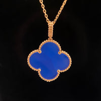 [Globe Jewelers] CLOVER 25MM HALSKETTE TÜRKIS ROSÉGOLD
