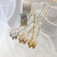 [Globe Jewelers]FLOWER DIAMOND NECKLACE