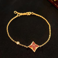 [Globe Jewelers]COLOR STAR CARNELIAN PINK GOLD DIAMOND BRACELET