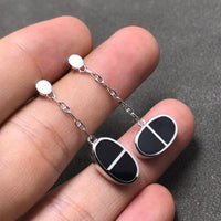 [Globe Jewelers]CHAINE VERSO SCHWARZE KERAMIK-SILBER-OHRRINGE