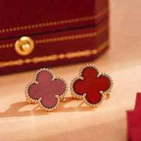 [Globe Jewelers]CLOVER MEDIUM 1 MOTIFS CARNELIAN  EARRINGS