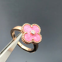[Globe Jewelers] CLOVER RHODONIT ROSÉGOLD RING