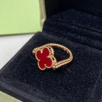 [Globe Jewelers]CLOVER RIVERSIBLE RING AUS ROSA GOLD 