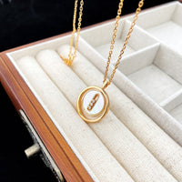 [Globe Jewelers]LUCKY MOVE MOP PINK GOLD NECKLACE