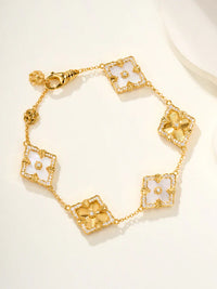 [Globe Jewelers]B.C.L ENAMELED Five-Flower Bracelet£¨Various Colors) BIG SIZE