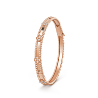 [Globe Jewelers]CLOVER BRACELET 4MM DIAMONDS