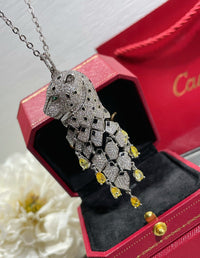 ¡®Globe Jewelry¡ High Jewelry Pave Panther Tassel Necklace
