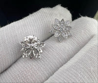 [Globe Jewelers] Full Diamond Hollow Lotus Necklace Set
