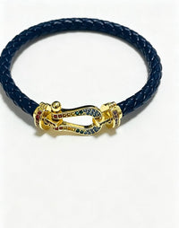 Globe Jewelers-2026 New Horseshoe Buckle Leather Couple Bracelet