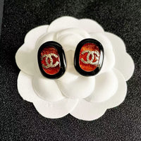 [Globe Jewelers]Amber & Glass Stud Earrings