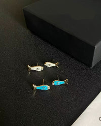 [Globe Jewelers]Fish Stud Earrings