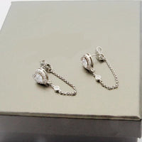 [Globe Jewelry]My Twin Heart Chain Earrings