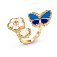[Globe Jewelers]2026 NEW MODEL SPRING LUCKY 3 MOTIF GOLD RING