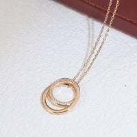 ¡®Globe Jewelry¡¯Double Circle Pendant Necklace