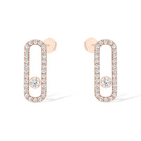 [Globe Jewelers]MOVE UNO STUD DIAMOND PAVED EARRINGS