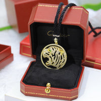 ¡®Globe Jewelry¡ Openwork Tiger Cord Pendant Necklace