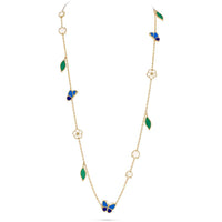 [Globe Jewelers]LUCKY SPRING BUTTERFLY 15 FLOWER NECKLACE