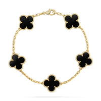 [Globe Jewelers] CLOVER 5 MOTIF ONYXS BRACELET COLLECTION