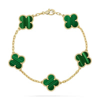 [Globe Jewelers] CLOVER 5 MOTIF MALACHITE BRACELET COLLECTION